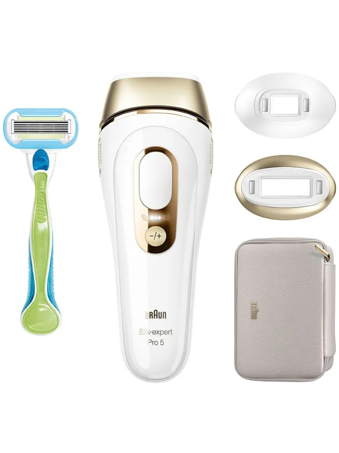 IPL-Haarentfernungsgerät "Silk-expert Pro IPL PL5152" in Weiß/ Gold