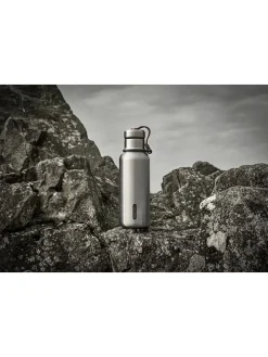 Isolierflasche in Silber/ Schwarz - 500 ml