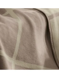 Jacquard, Baumwollmischung Wohndecke in beige