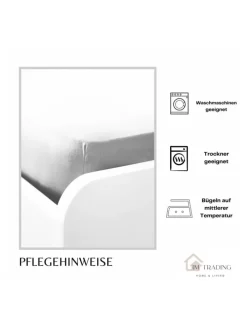 Jersey Spannbettlaken Spannbetttuch 100% Baumwolle Bettlaken Betttuch in Grau