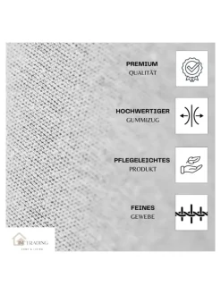 Jersey Spannbettlaken Spannbetttuch 100% Baumwolle Bettlaken Betttuch in Anthrazit