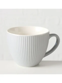 Jumbotasse "Ranura" in Hellgrau - 420 ml