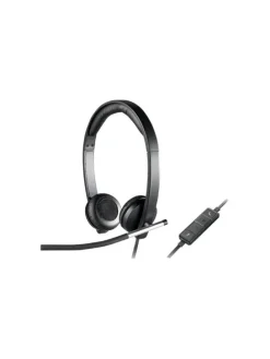Kabelgebundenes PC Headset - USB Headset mit Bedienelement in Schwarz