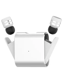 Kabellose Bluetooth-In-Ear-Kopfhörer in Silber