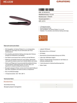 Kabelloser Haarglätter in Lila