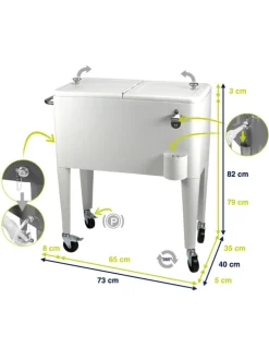 Kailua Cooler - Kühlbox, Kühlwagen, Getränkekühler, Weiß