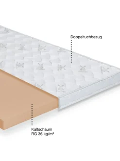 Kaltschaum Topper Lugano in weiss