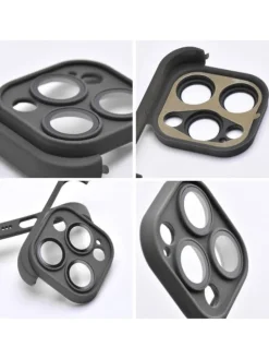 Kameraschutzhülle kompatibeliPhone 14 Pro MaxKanten- in Schwarz