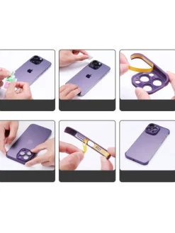 Kameraschutzhülle kompatibeliPhone 14 Pro MaxKanten- in Schwarz