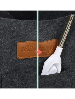 Kaminholzkorb in Grau - 50 L