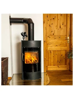 Kaminventilator in Schwarz - (B)13,3 x (H)19 x (T)10 cm