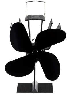 Kaminventilator in Schwarz - (B)13,3 x (H)19 x (T)10 cm