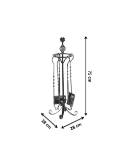 Kaminzubehör FIRETOOLSET in Schwarz