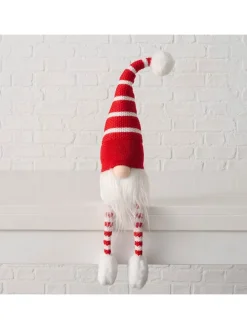 Kantenhocker "Kuno" in Weiß/ Rot - (H)60 cm