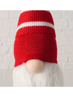 Kantenhocker "Kuno" in Weiß/ Rot - (H)60 cm