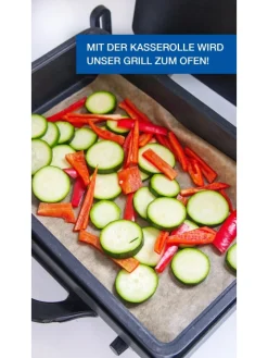 Kasserolle Einsatz für den Kontaktgrill in Schwarz