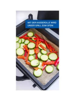 Kasserolle Einsatz für den Kontaktgrill in Schwarz