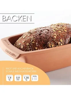 Kastenform-Backform in Hellbraun - (B)31 x (H)9,5 x (T)16 cm