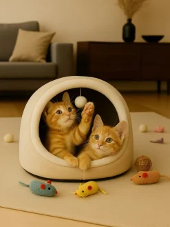 Katzenbett "Alaska" in Beige