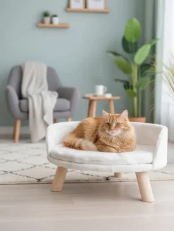 Katzenbett "Diana" in Weiß