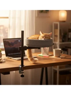 Katzenbett in Grau/ Schwarz