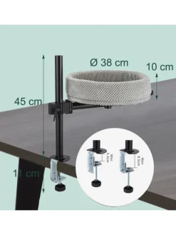 Katzenbett in Grau/ Schwarz