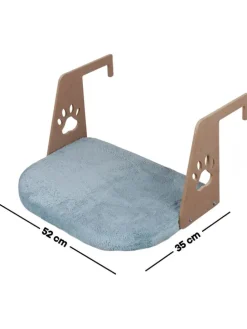 Katzenbett in Hellblau - (L)35 x (B)52 cm