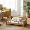 Katzenbett "Lyra" in Hellbraun/ Creme - (B)53 x (H)18 x (T)33 cm