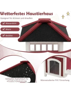 Katzenhaus Outdoor in Rot