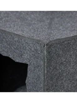 Katzenhöhle in Anthrazit - (B)33 x (H)33 x (T)33 cm