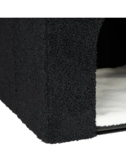 Katzenhöhle in Schwarz - (B)40 x (H)76 x (T)40 cm