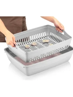 Katzenklo in Grau - (B)37,5 x (H)50 x (T)41 cm