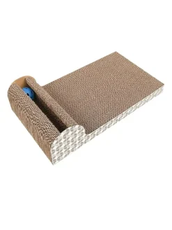 Katzenkratzbrett Katzenspielzeug in Braun - 45.5 x 24.5 x 10.5 cm