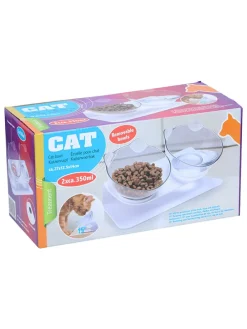 Katzennäpfe in Weiß - 2x 350 ml