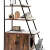 Katzenschrank mit Leiterregal in Braun