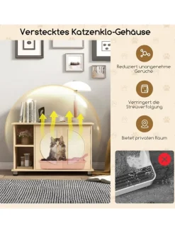 Katzenschrank 82x48x52cm in Beige