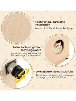 Katzenschrank 82x48x52cm in Beige