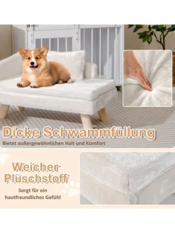 Katzensofa 71 x 43 x 40 cm in Weiß