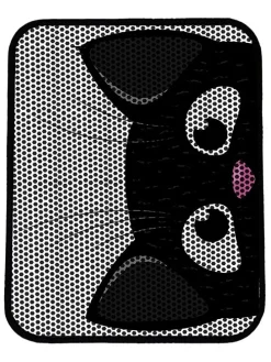 Katzenstreumatte in Grau/ Schwarz - (L)45 x (B)60 cm