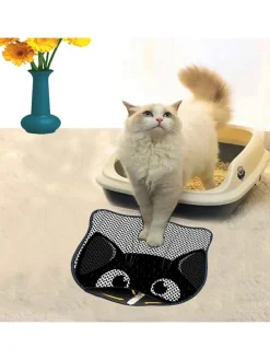 Katzenstreumatte in Schwarz/ Grau - (L)50 x (B)40 cm