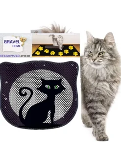 Katzenstreumatte in Schwarz/ Grau - (L)50 x (B)40 cm