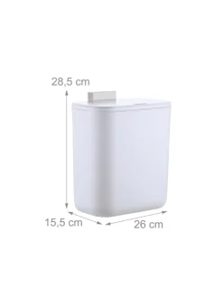 Küchenmülleimer in Weiß - 9 Liter