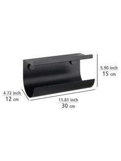 Küchenregal in Schwarz - (B)30 x (H)15 x (T)12 cm