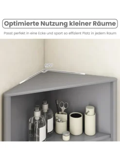 Küchenschrank schmal Eckschrank 172,5 cm hoch in Grau