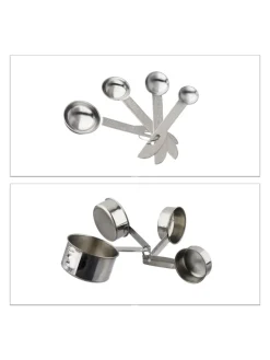 Küchen-Set 18 teilig in Silber/Weiß