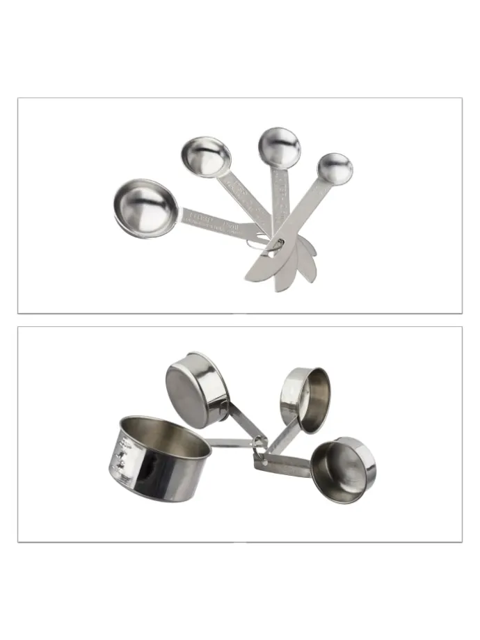 Küchen-Set 18 teilig in Silber/Weiß