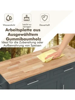 Küchenwagen Buffetschrank in Grau