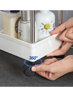 Küchenwagen in Weiß/ Schwarz - (B)40 x (H)86 x (T)12,5 cm