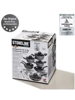 Keramik Kochgeschirr-Set 16-teilig 18/20/24/28 | mit Deckeln in Anthrazit