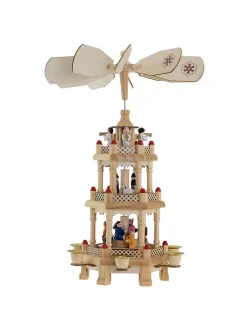 Kerzenhalter in Beige - (B)14,5 x (H)31 x (T)12,5 cm